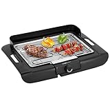 Clatronic® Barbecue-Tischgrill | Elektrogrill | ideal für Balkon & Küche | 35 x 24 cm...