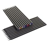 SELVFZ 100pcs Carbon Bleistift Mit Diamant Top Holzstiften Skizzieren Bleistift Für Kinderstudent...
