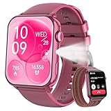 IOWODO Smartwatch Damen 2025 | Bluetooth Anrufe & LED-Leuchte | SpO2 & Schlafüberwachung | 350mAh...
