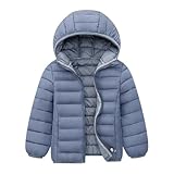 EQWIGKEIT Steppjacke Mädchen mit Kapuze Winterjacke Warm Leichte Daunenjacke Übergangsjacke...