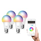 Tapo TP-Link L530E smarte WLAN Glühbirne E27, Mehrfarbrige dimmbare alexa smarte lampe, smart home...