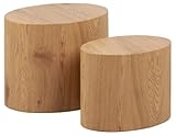 AC Design Furniture Rico Couchtisch 2er-Set – Platzsparende Beistelltische in Wildeichenoptik,...