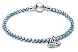 PANDORA Damen-Armband Geschenk-Set Segelboot Türkisfarben elegantes Armband mit Boot-Charm für...