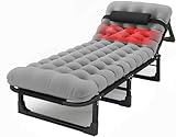 Faltbares Campingbett Mit Matratze, Tragbares Campingbett Für Erwachsene, 350s Heavy Duty...