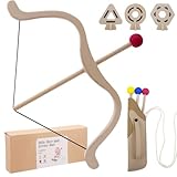 Kinderbogen Set aus Holz – Inkl. 3 Pfeilen, 3 Zielscheiben & Köcher | Bogenschießen Spielzeug ab...