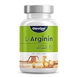 L-Arginin - 365 vegane Kapseln - 4500mg pflanzliches L-Arginin HCL pro Tagesdosis, davon 3750mg...