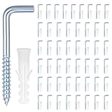 50 Stück Schraubhaken mit Expansionsrohr. Verzinkter Wandhaken zum Festschrauben von...