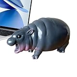 Nilpferd Tischdeko, Nilpferd Harzfiguren, Tier Harz Tischstatue, Kreative Desktop Skulptur, Tragbare...