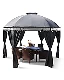Swing & Harmonie Luxus Pavillon mit LED Beleuchtung - Hochwertiges Gartenzelt - Robustes Partyzelt -...
