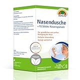 SUNLIFE Nasendusche inkl. 1 x 10 Sticks Nasenspülsalz - Salz Nasendusche zur Reinigung der Nase -...