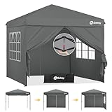 Sekey Premium Pop Up Pavillon 3x3 Wasserdicht Stabil, 3 x 3 m Pavillon mit Seitenwänden,...