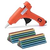 Heißklebepistole, 20 W, schnurlose Mini-Heißklebepistole mit 60 farbigen Klebepistolen-Sticks,...