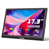 17,3 Zoll portable Monitor HDMI USB-C Laptop Gaming Monitor, 1600X900 mit eingebauten Lautsprechern...