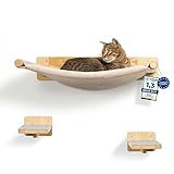 WOOWOOD® Kletterwand Katzen inkl. 2X Katzentreppe Wand [Extra Stabil] I Kratzbaum Wand I...