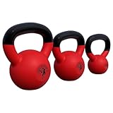 GORILLA SPORTS® Kettlebell - 2-32 kg Gewichte, Einzeln/Set, Gusseisen, Vinyl Beschichtung,...