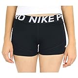 Nike Damen Pro Shorts, Black/Black/White, M