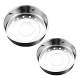 NIYANGLE 2 Stück Pack Edelstahl Dampfkorb Ø 20cm 225cm Runder Dampfeinsatz für Reiskocher und...