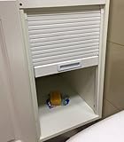 MLYAYE Rollladentür-Set mit 0,5 cm Lamellen, ABS, kleine Rollladenschrank-Falttüren für...