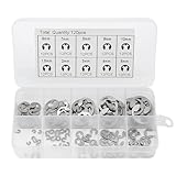 Alicer 120pcs E-Clips Sicherungsringe, Edelstahl-Sicherungsring Sprengring Set, Sicherungsscheiben...