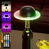 RGB LED Tischlampe Kabellos Mit Musikrhythmusmuster, Aufladbar 3 Farbmodi Nachttischlampe Mit Remote...