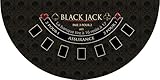 MTJ® Casino-Teppich Black Jack 140 x 70 cm – Jersey Neopren – hergestellt in Frankreich (VIP...