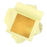 24 Karat Echte Blattgold, 10 Blatt Echte Blattgold Essbar Flocken für Basteln, Lebensmittel,...
