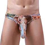 Kleinste Männlich Mode Unterhose Knickers Ride Up Briefs Unterwäsche Hose Shorts Herren Set (Gold,...