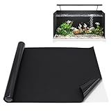 SEMGABO Aquarium Rückwandfolie Schwarz Statisch Haftender, 40x200cm Aquarium Hintergrund Generisch,...