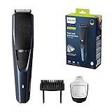 Philips Barttrimmer Series 3000 – Elektrischer Bartschneider für Herren mit Detail-Bartschneider,...