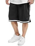 Urban Classics Herren Stripes Mesh Shorts, Mehrfarbig (blkblkwht 52), M