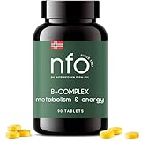 NFO VITAMIN B KOMPLEX [90 Tabletten] Norwegischer natürlicher hochdosierter B-Vitamin-Komplex in...