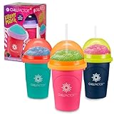 BANDAI - Chillfactor CO07749 Tasse mit Strohhalm - zufällige Farbe Blau, Rosa oder Grün, Zufällig