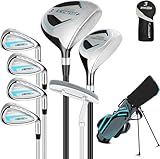 XKISS Komplettes Damen Golfschläger Set,8 Teilige Golf Set Linkshänder,Inklusive Stand Bag mit...