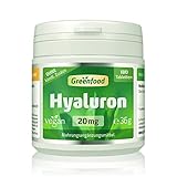 Hyaluron, 20 mg reines Hyaluron, hochdosiert, 180 Tabletten, vegan - Bestandteil von Haut,...