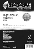 Chronoplan 50223 Kalendereinlage 2023, Tagesplan im A5 Format (148x210 mm), Ersatzkalendarium, ideal...