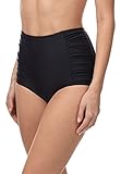 Merry Style Damen Bikinislip MS10-119 Bikinihose Bauch Weg Effekt (Schwarz (9240), 36)
