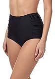 Merry Style Damen Bikinislip MS10-119 Bikinihose Bauch Weg Effekt (Schwarz (9240), 46)