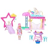 Barbie Ein Verborgener Zauber - Chelsea-Puppe und Baby-Pegasus Spielset mit Stall, Rutsche,...