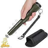 Diealles Shine Tragbarer Metalldetektor, Wasserdicht Pinpointer Metalldetektor mit Eingebautem LED...