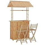 vidaXL Bar Set Barhocker Gartentheke Bartisch Barstuhl Bartheke Bartresen Tresenhocker Stehtisch...