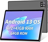 COLORROOM Tablet 10 Zoll Android 13 Tablet, 2GB RAM+64GB ROM+512GB Erweiterung, Quad Core Prozessor...