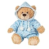 Teddy Hermann 91387 Teddy-Bär Schlafanzugbär blau 30 cm, Kuscheltier, Plüschtier