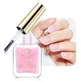 MIZHSE Rosa Nagelhärter mit Farbe 4 in 1 Rillenfüller für Nägel Repair und Protect, Nagelhärter...