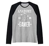 Anatomy Of A Gamer WASD T-Shirt Design Funny Raglan