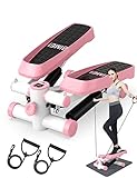 Mini Stepper für Zuhause, Fitness Stepper Treppenstepper mit Widerstandsbändern, Fitness Stepper...