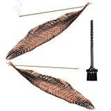 Bronze Räucherstäbchenhalter Metall Blätter,2 Pcs Räucherstäbchen Halter Zink Legierung Ash...