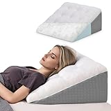 HAVARGO Keilkissen für Bett und Sofa-Doppelte Lage Memory Schaum Lesekissen-Ergonomischer Bettkeil...