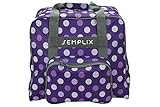 SEMPLIX Overlocktasche/Coverlocktasche Polka Dots, Groß, Stabil, für Transport/Aufbewahrung Aller...