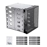 QOTSTEOS Festplattengehäuse intern, 7,6 x 13,2 cm bis 12,7 x 8,9 cm Hot-Swap SATA/SAS...