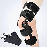 ZZwansuGE Knieorthese, Scharnier-Kniebandage, Knie/BeinstüTze, -10-120° Verstellbar,...